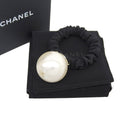 Chanel Hair Tie with Faux Pearl Logo