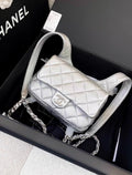 Chanel 24C early spring vacation popular silver backpack