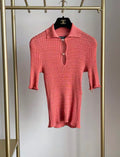 Chanel 22SS  orange red knitted top fr38