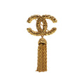 Chanel Coco Mark Fringe Lava Brooch