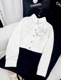 Chanel 21ss White Embossed Denim Jacket