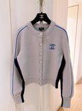 Chanel 21 coco neige gray blue ski sweater