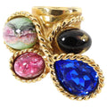 Yves Saint Laurent Arty Multi Jewel Cluster Ring - 6