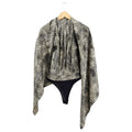 Yves Saint Laurent Haute Couture 2002 Leopard Bodysuit and Shawl scarf.