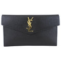 Saint Laurent Black Leather Uptown Pouch Clutch Bag
