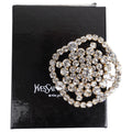 Yves Saint Laurent Vintage Large Clear Rhinestone Brooch