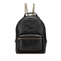 Gucci Soho Interlocking G Leather Backpack