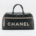 Chanel Vintage Diamond-quilted Lamb Skin Bowling Bag
